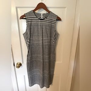 J.McLaughlin black and white plaid dress. Never worn NWT